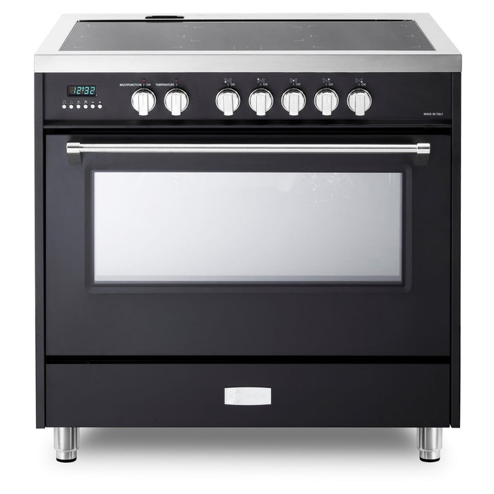 Verona 36-Inch 5.0 Cu. Ft. Colored Designer Series Five-Burner Induction Range with True European Convection Oven