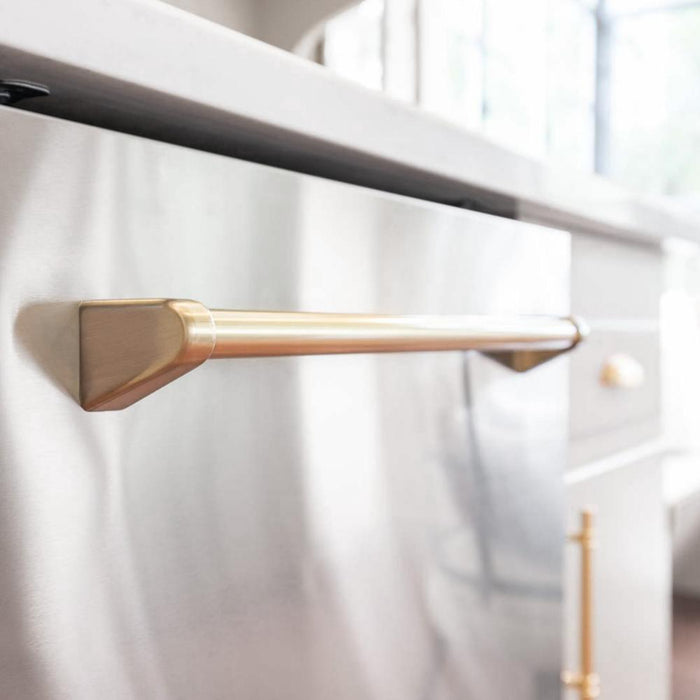 ZLINE 24" Monument Series Top Touch Control Dishwasher in Stainless Steel with Champagne Bronze Handle
