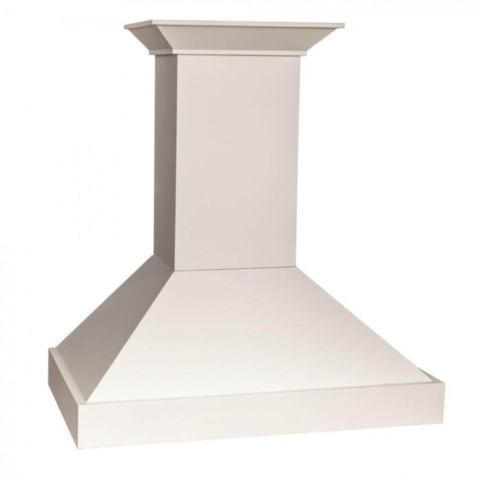 ZLINE 30" Wooden Wall Mount Range Hood in Cottage White with Ducted Ventilation