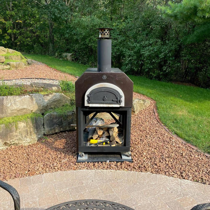 Chicago Brick Oven CBO-750 Mobile Stand Wood Fired Pizza Oven – Copper Vein Finish