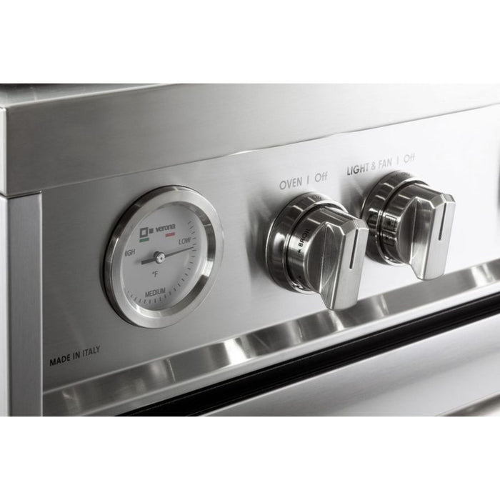 Verona Prima 36-Inch Freestanding Stainless Steel Gas Range With 5 Burners, 5.0 Cu. Ft. Convection Oven and Professional Performance