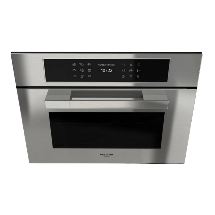 Fulgor Milano 24-Inch Matteo Built-In Steam Oven, 700 Series, Combination Steam Convection, Air Fry Function, Stainless Steel Finish