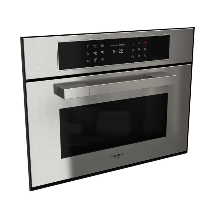 Fulgor Milano 24-Inch Matteo Built-In Speed Oven, 700 Series, Combination Microwave Convection, Air Fry Function, Stainless Steel Finish