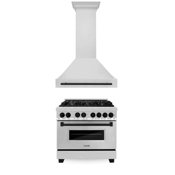 ZLINE Autograph Edition Dual Fuel Kitchen Package (30", 36", 48")