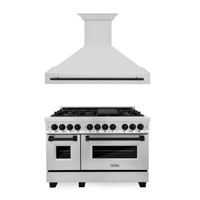 ZLINE Autograph Edition Dual Fuel Kitchen Package (30", 36", 48")