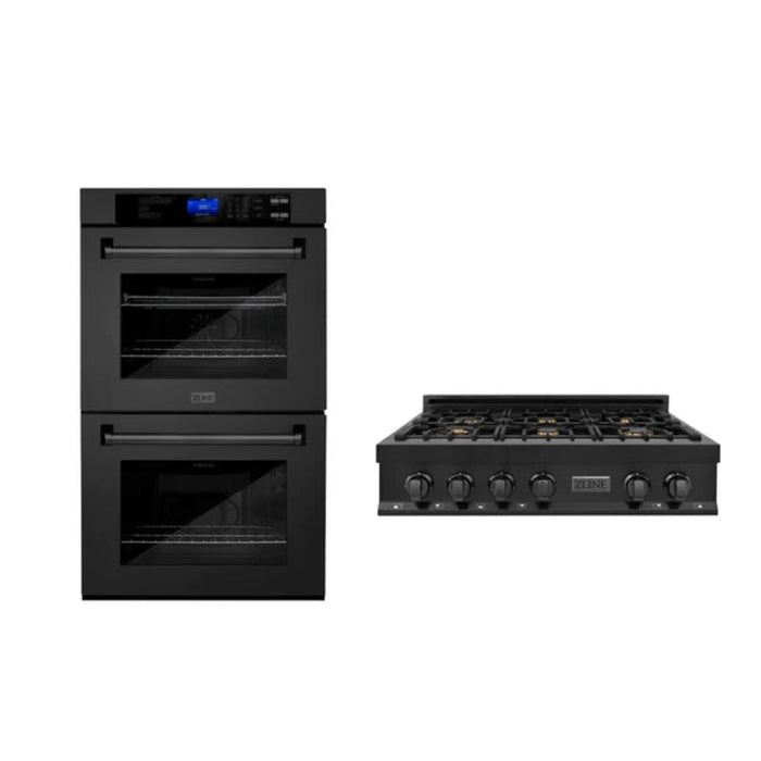 ZLINE 2-Piece Kitchen Package – 36" Gas Rangetop and 30" Double Wall Oven