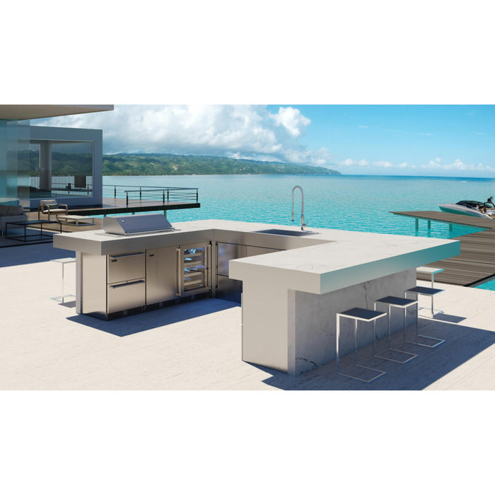 Perlick Signature Series5.2 cu.ft  Indoor Refrigerator, Stainless Steel Solid Door, Left Hinge