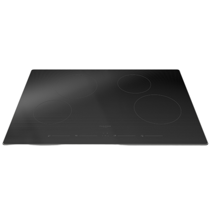 Fulgor Milano 30-Inch Distinto Built-In Induction Cooktop, 400 Series, 4 Cooking Zones, Touch Slide Controls, Brushed Aluminum Trim