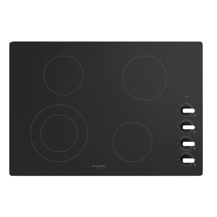 Fulgor Milano 30-Inch Distinto Built-In Electric Cooktop, 300 Series, 4 Cooking Zones, Manual Knob Control - Builder Only