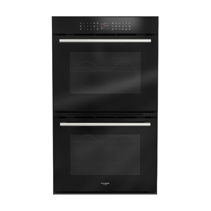 Fulgor Milano 30-Inch Distinto Built-In Electric Double Oven, Self-Clean, Dual Fan Convection, N.A. Version, Black, Full Touch Electronic Control