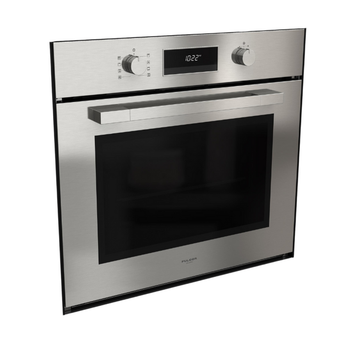 Fulgor Milano 30-Inch Matteo Built-In Electric Single Oven, 400 Series, Self-Clean, Single Convection, Multi-Pass Broiler, 3 Standard Racks, Stainless Steel Finish