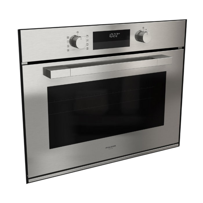 Fulgor Milano 30-Inch Matteo Built-In Electric Single Oven, 100 Series, Euro Height, Self-Clean Convection, Soft Close Door, 3 Standard Racks, Stainless Steel Finish