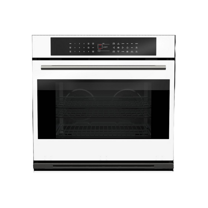 Fulgor Milano 30-Inch Distinto Built-In Electric Double Oven, Self-Clean, Dual Fan Convection, N.A. Version, White Glass, Full Touch Electronic Control