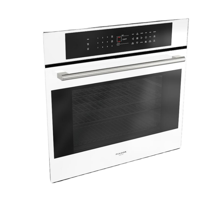 Fulgor Milano 30-Inch Distinto Built-In Electric Single Oven, Self-Clean, Dual Fan Convection, N.A. Version, White, Full Touch Electronic Control