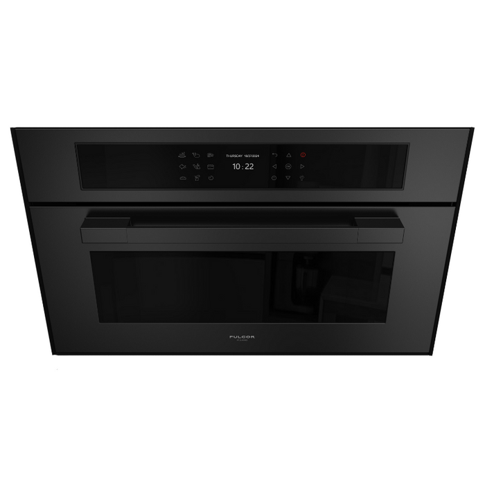 Fulgor Milano 30-Inch Matteo Built-In Steam Oven, 700 Series, Combination Steam Convection, Air Fry Function, Matte Black Finish