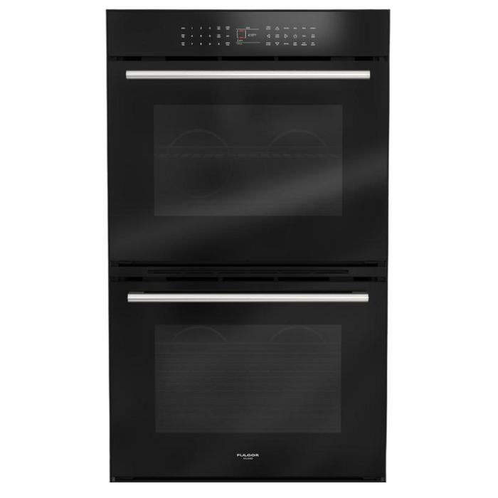 Fulgor Milano 30-Inch Distinto Built-In Electric Double Oven, Self-Clean, Dual Fan Convection, N.A. Version, Black, Full Touch Electronic Control