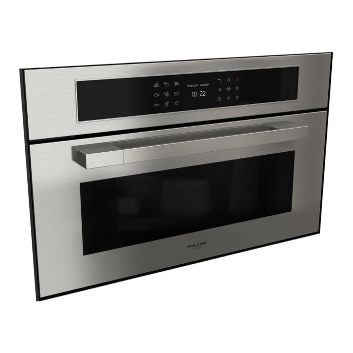Fulgor Milano 30-Inch Matteo Built-In Steam Oven, 700 Series, Combination Steam Convection, Air Fry Function, Stainless Steel Finish