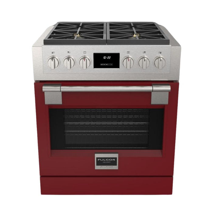 Fulgor Milano 30-Inch Pro Range Door Color Kit, Red