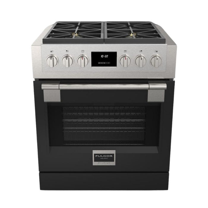 Fulgor Milano 30-Inch Pro Range Door Color Kit, Glossy Black