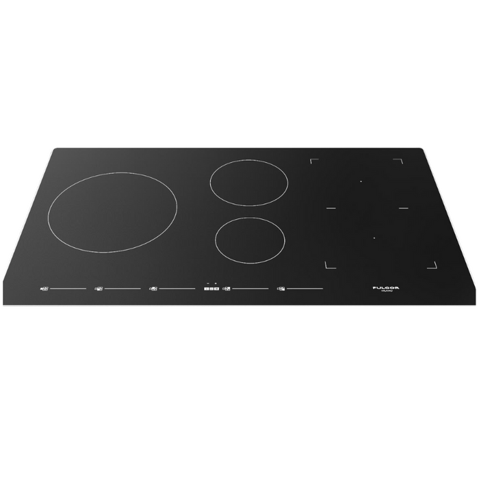 Fulgor Milano 36-Inch Distinto Built-In Induction Cooktop, 700 Series, Quantum Induction, 5 Cooking Zones, One 11” Max Power Zone, Bridge Zone, Touch Slide Controls, Brushed Aluminum Trim