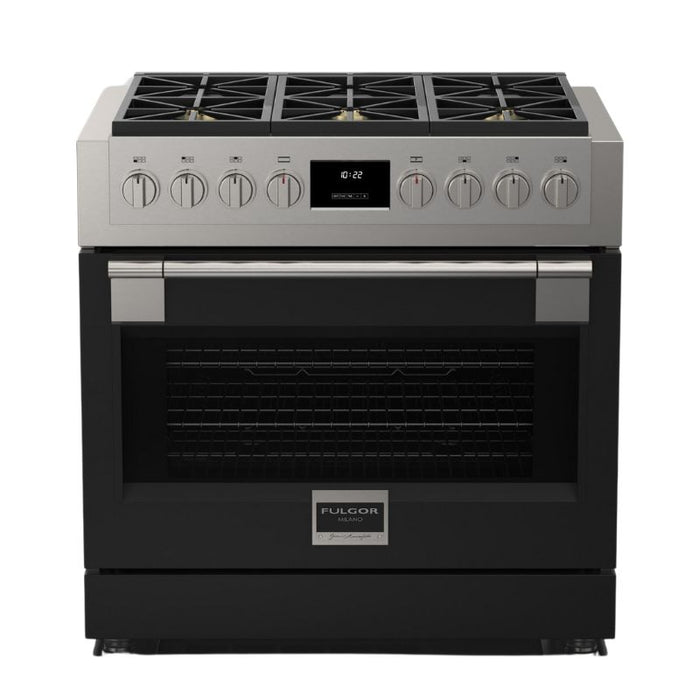 Fulgor Milano 36-Inch Pro Range Door Color Kit, Matte Black