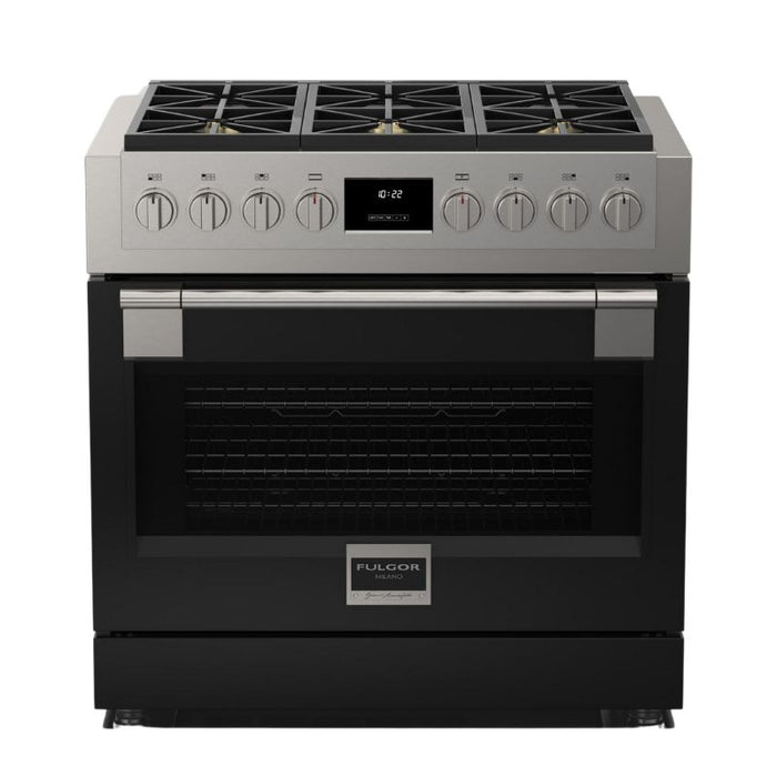Fulgor Milano 36-Inch Pro Range Door Color Kit, Glossy Black