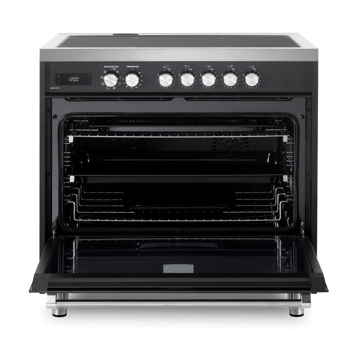 Verona Ultima 36-Inch 5.0 Cu. Ft. Colored Freestanding Induction Range with Five Cooking Zones, Dual Convection, and Air Fry