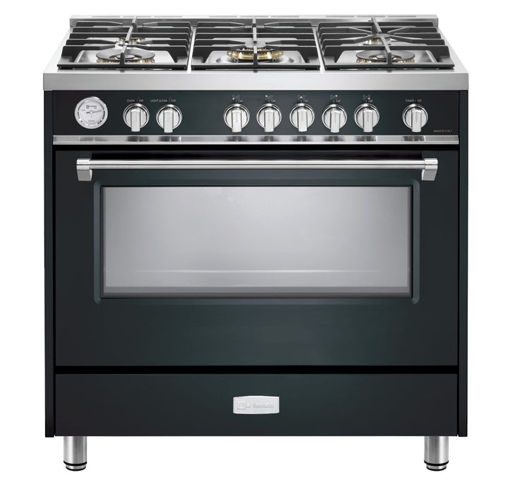 Verona 36-Inch 5.0 Cu. Ft. Colored Designer Series All Gas Range with Five Sealed Brass Burners and Convection Oven