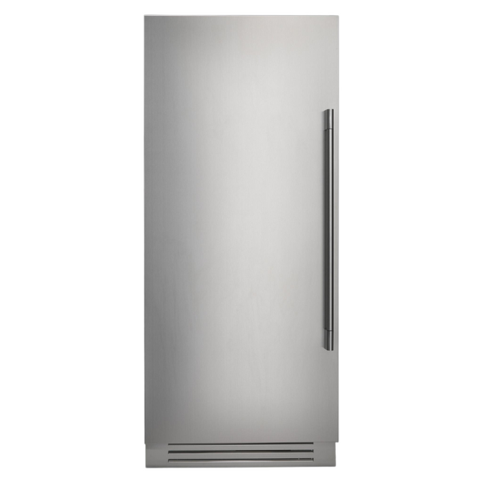 Fulgor Milano 21.54 cu.ft Pro Column Refrigerator, 700 Series, LH, Stainless Cladded, Bottom Compressor, Metal Interior, Stainless Soft-Closing Crispers, Includes Pro Handle & Badge Accessory
