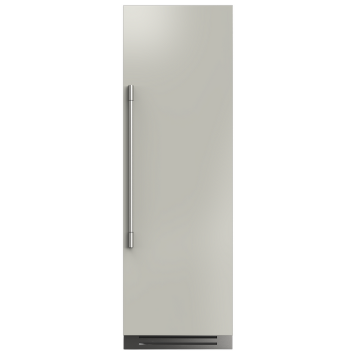 Fulgor Milano 13.03 cu.ft Pro Integrated Column Refrigerator, 700 Series, RH, Overlay, Bottom Compressor, Metal Interior, Soft-Closing Stainless Crispers