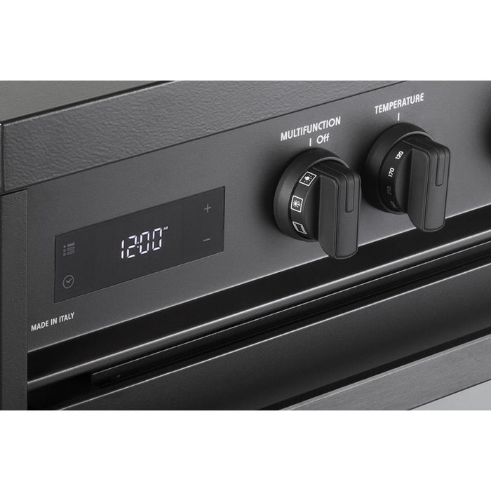 Verona Ultima Midnight 36-Inch Freestanding Full Black Induction Range With 5 EGO Burners, 5.0 Cu. Ft. European Convection Oven High Performance Italian Design