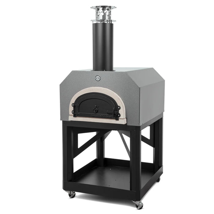Chicago Brick Oven CBO-750 Mobile Stand Wood Fired Pizza Oven – Silver Finish