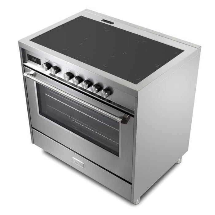 Verona Ultima 36-Inch 5.0 Cu. Ft. Colored Freestanding Induction Range with Five Cooking Zones, Dual Convection, and Air Fry