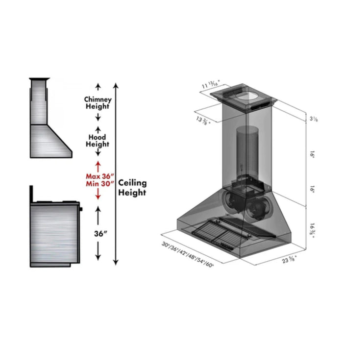 ZLINE 667CRN Series Wall Mount Range Hood.