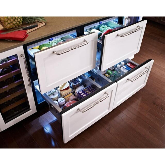 Perlick Signature Series  5.2 cu.ft Indoor Refrigerator, fully integrated. stainless steel solid door, hinge left