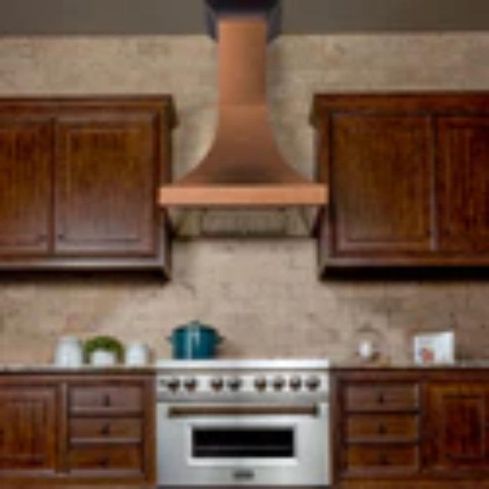 ZLINE Designer 8632H Series Hand-Hammered Copper Wall Mount Range Hood.