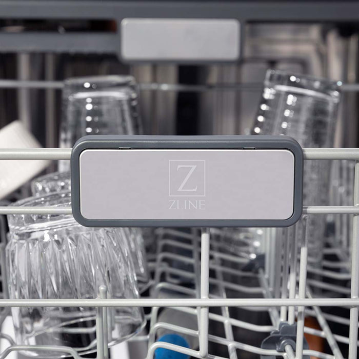 ZLINE 24" Monument Series Top Touch Control Dishwasher in Stainless Steel with Champagne Bronze Handle