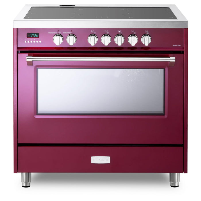 Verona 36-Inch 5.0 Cu. Ft. Colored Designer Series Five-Burner Induction Range with True European Convection Oven