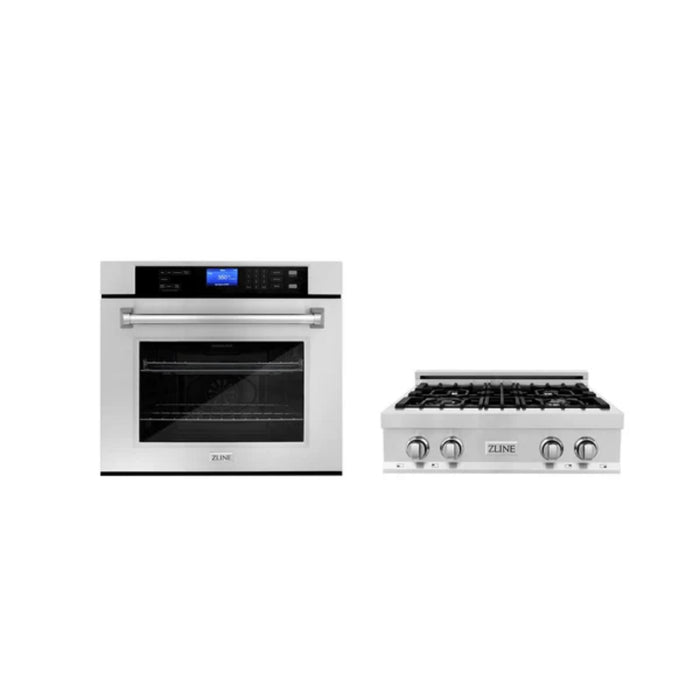 ZLINE 2-Piece Kitchen Packages – 30", 36", and 48" Dual Fuel Rangetop with 30" Wall Oven