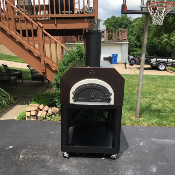Chicago Brick Oven CBO-750 Mobile Stand Wood Fired Pizza Oven – Copper Vein Finish