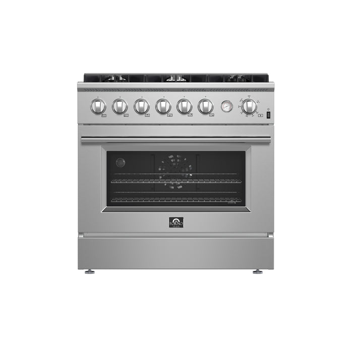 Marco 36-Inch Gas Range Stainless Steel, 6 Burners 67,000 BTU, 5.36 cu.ft. Convection Oven