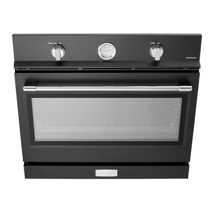 Verona 30-Inch Matte Black Built-In Gas Oven with 3.5 Cu. Ft. Capacity, Convection, Infrared Broiler and Digital Controls