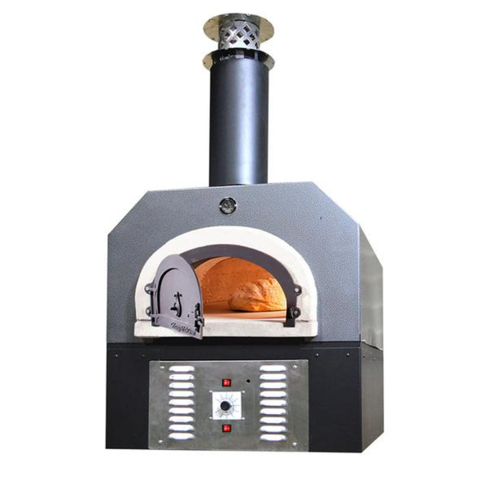 Chicago Brick Oven CBO-750 Hybrid Countertop Commercial Pizza Oven with Skirt, Natural Gas – Silver Vein Finish