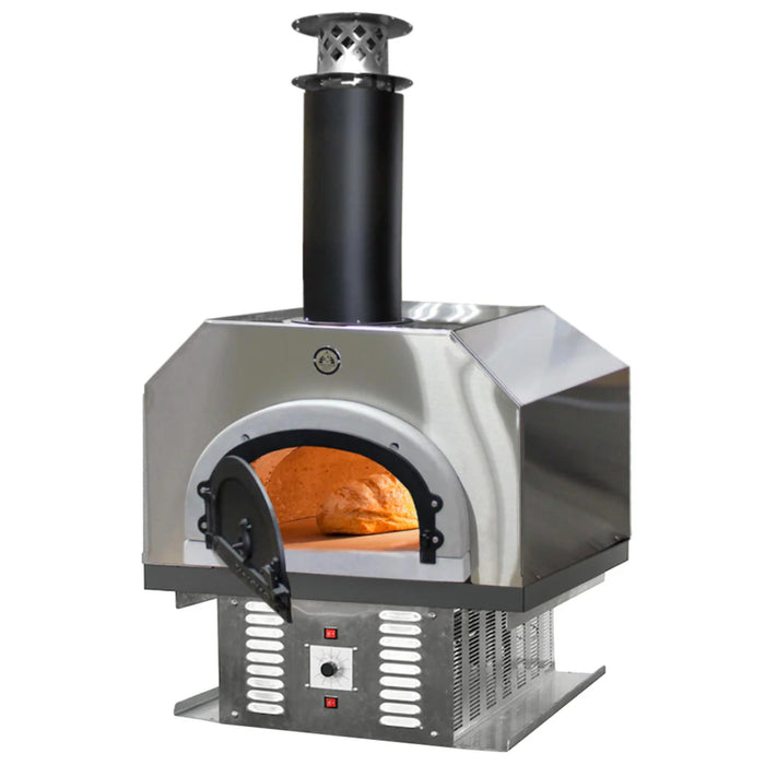 Chicago Brick Oven CBO-750 Hybrid Countertop Commercial Natural Gas and Wood Fired Pizza Oven – Stainless Steel Finish