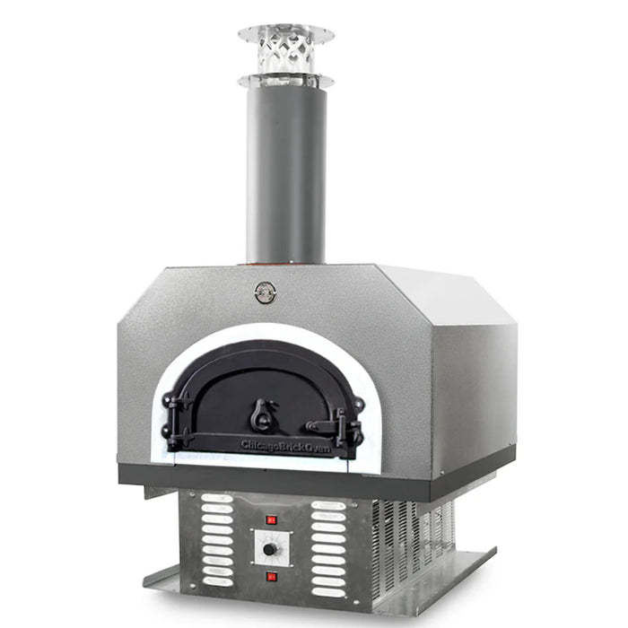 Chicago Brick Oven CBO-750 Hybrid Built-In Countertop Residential Outdoor Pizza Oven Natural Gas – Silver Finish