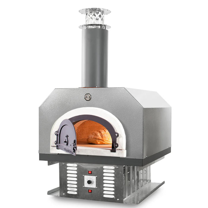 Chicago Brick Oven CBO-750 Hybrid Built-In Countertop Residential Outdoor Pizza Oven Natural Gas – Silver Finish