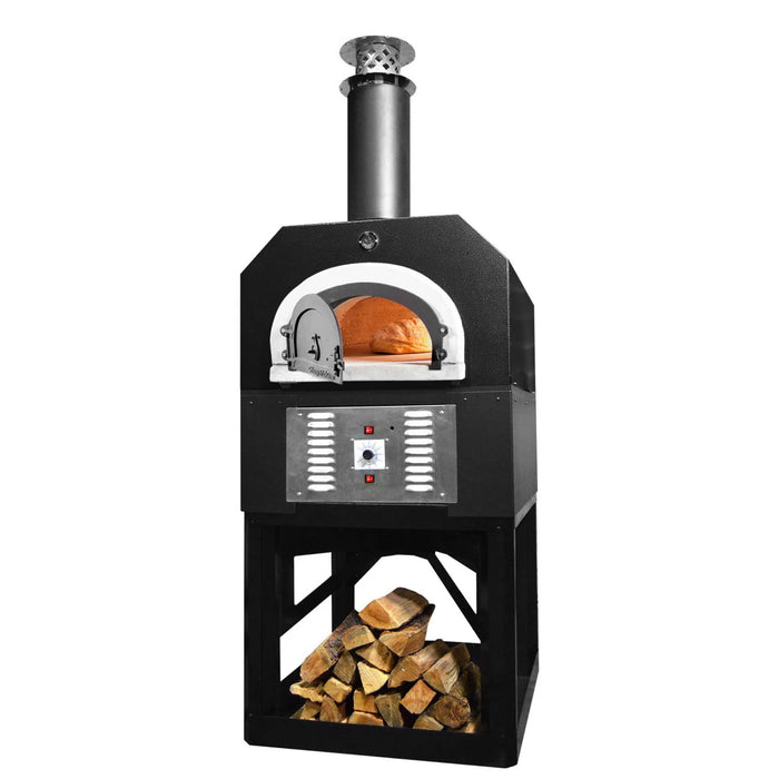 Chicago Brick Oven CBO-750 Hybrid Freestanding Commercial Pizza Oven with Stand, Propane Gas – Solar Black Finish