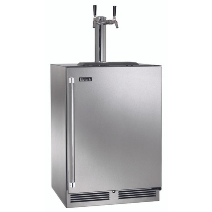 Perlick Signature Series 5.2 cu.ft Indoor Dual-Zone Wine Reserve – Panel-Ready Glass Door, Right Hinge, with Lock