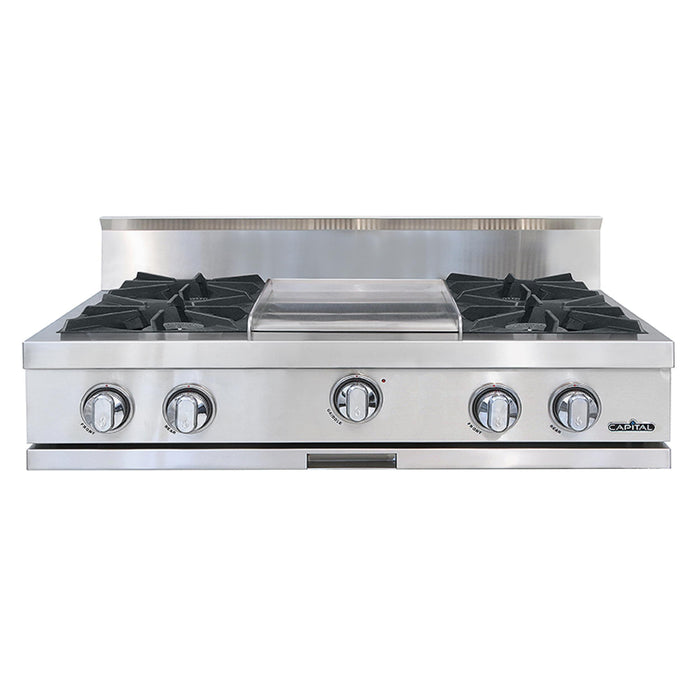 Capital Chef's Collection 36-Inch 4 Burner Specialty Cooktop Rangetop