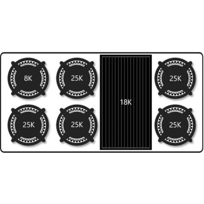 Capital Culinarian Series 48-Inch 6 Burner Specialty Cooktop Rangetop